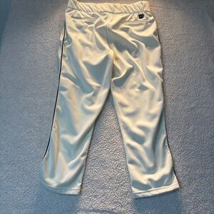 Wilson Pants Made in USA 38 Cream Black Piping 80s 90s Vintage